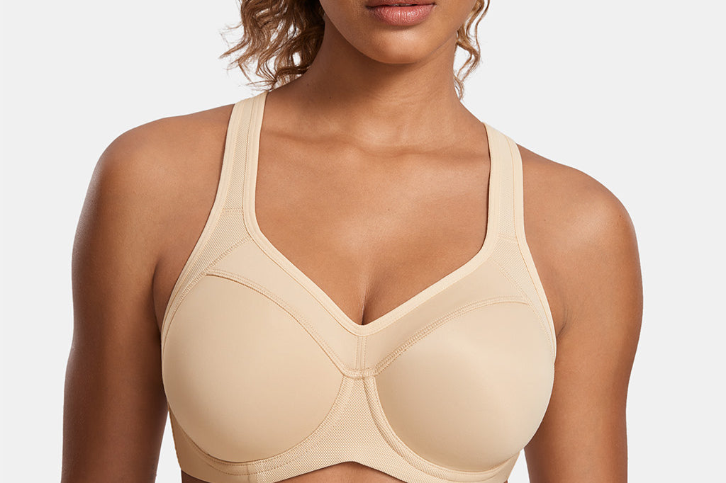 Women's Racerback Underwire Sport Bra Beige