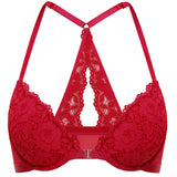 Women's Lacy Racerback Bra Black