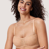 Women's Lace Strapless Bra Natural