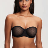 Women's Sexy Mesh Strapless Bra Black