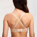 Women's Sexy Mesh Strapless Bra Beige
