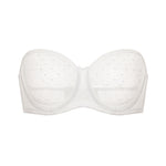 Women's Sexy Mesh Strapless Bra White