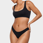 Women's V-shaped Low Rise Thongs 3 Pack Chic 7 (3pack)