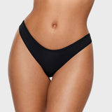 Women's V-shaped Low Rise Thongs 3 Pack Basic 5 (3pack)