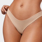 Women's V-shaped Low Rise Thongs 3 Pack Clay Brown (3pack)