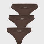Women's V-shaped Low Rise Thongs 3 Pack Chic 7 (3pack)