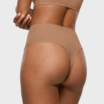 Women's Seamless High Rise Thongs 3 Pack Gravel (3pack)