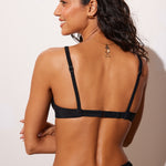 Women's Ribbed Plunge Bikini Top Insignia Blue