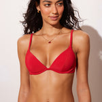 Women's Ribbed Plunge Bikini Top Insignia Blue