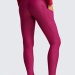 CRZ YOGA Women's Fleece Lined Leggings with Pockets 28'' Hot Fudge Brown