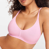 SOULVOR V-Neck Wireless unpadded Bralette Sweet Pink