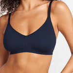 SOULVOR V-Neck Wireless unpadded Bralette Deep Ocean Blue