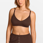 SOULVOR V-Neck Wireless unpadded Bralette Hazelnut