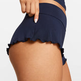 SOULVOR Fold Over Pleated Sleep Shorts Deep Ocean Blue