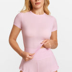 SOULVOR Short Sleeve Crew Neck T-Shirt Sweet Pink