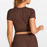 SOULVOR Short Sleeve Crew Neck T-Shirt Hazelnut
