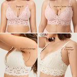 Women's More Coverage Lace Nursing Bralette Gentle Rose