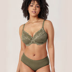 Women's Floral Lace Underwired Bra Camouflage