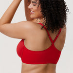 Women's Plunge Racerback Front Closure Bra Black