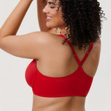 Women's Plunge Racerback Front Closure Bra Black