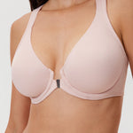 Women's Plunge Racerback Front Closure Bra Gentle Rose