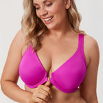 Women's Plunge Racerback Front Closure Bra Ivory