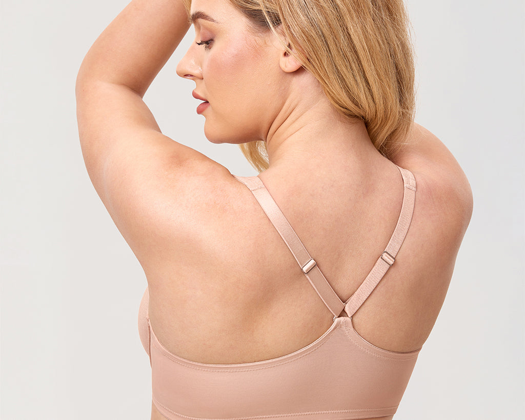 Women's Plunge Racerback Front Closure Bra Gentle Rose