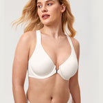 Women's Plunge Racerback Front Closure Bra Ivory