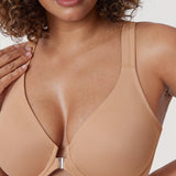 Women's Plunge Racerback Front Closure Bra Gentle Rose