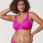 Women's Unlined Minimizer Bra Rose Purple
