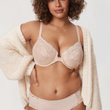 Women's Vintage Lace Front Closure Bra White