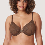 Women's Vintage Lace Front Closure Bra White