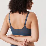 Women's Vintage Lace Front Closure Bra Barely Buff