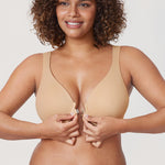 Women's Plunge Back Posture Bra Warm Beige