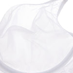 Women's Vintage Lace Sheer Mesh Bra White