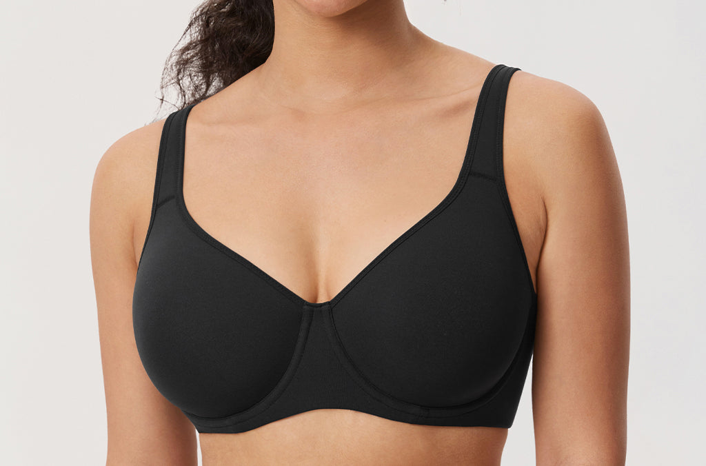 Women's Everyday Full Coverage Underwire Bra Black @model_info:E1