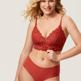 Women's More Coverage Lace Nursing Bralette Pumpkin